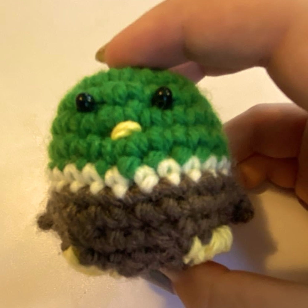 Crochet mini duck plush